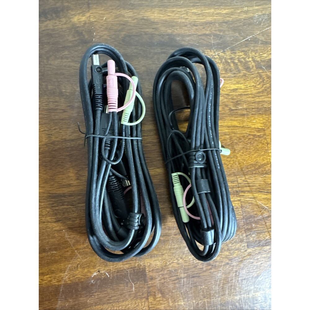 2x Startech 6FT 4-IN-1 USB Displayport KVM Switch Cable with Audio & Microphone